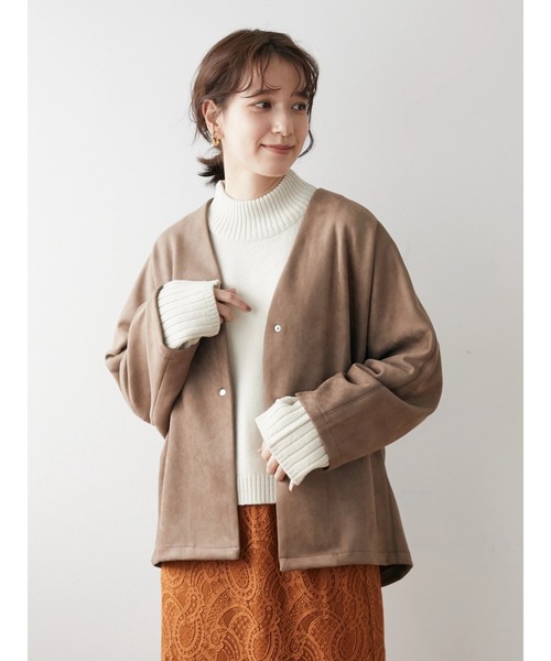 Green　Parks（グリーンパークス）の「ショート丈度詰めプルオーバー＊（ニット/セーター・レディース・ブルー/イエロー/ピンク/ブラック/ライトベージュ/キャメル・FREE）」の8枚目の写真