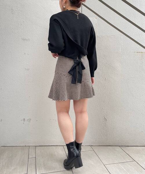 MAJESTIC LEGON（マジェスティックレゴン）の「アシメマーメイドミニスカパン（その他パンツ・レディース・ブラウン系その他2/グレー系その他/ブラック系その他/ブラック・SMALL/MEDIUM）」の10枚目の写真