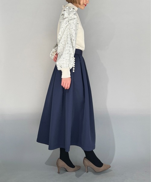 PICCIN(ピッチン)の「チェック切り替えリブニットプルオーバー(Tシャツ/カットソー・レディース・オフホワイト/ブラック・M/L)」の16枚目の写真