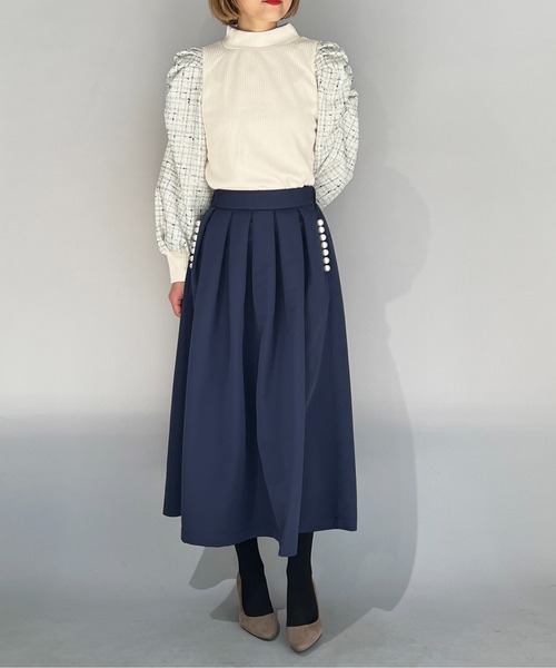 PICCIN(ピッチン)の「チェック切り替えリブニットプルオーバー(Tシャツ/カットソー・レディース・オフホワイト/ブラック・M/L)」の15枚目の写真