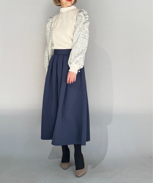 PICCIN(ピッチン)の「チェック切り替えリブニットプルオーバー(Tシャツ/カットソー・レディース・オフホワイト/ブラック・M/L)」の18枚目の写真