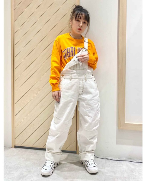 X-girl（エックスガール）の「GRRRRL POWER L/S TEE（Tシャツ/カットソー・レディース・オレンジ/ホワイト/ブラック・M/L/S/XL）」の19枚目の写真