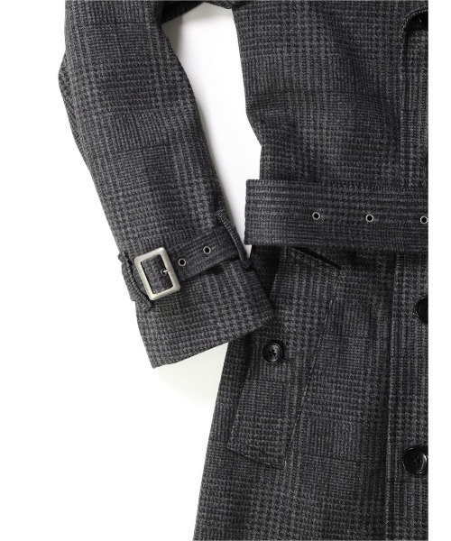semantic design（セマンティックデザイン）の「セマンティックデザイン/semantic design 撥水ストレッチ ウールライク ダブルトレンチコート（トレンチコート・メンズ・ライトグレー/グレー系その他2/ブラック・MEDIUM/X-LARGE/LARGE）」の17枚目の写真