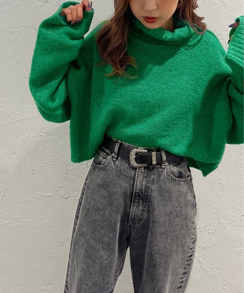apres jour mignon(アプレジュールミニョン)の「ミックスタートルニット【ZOZOTOWN限定アイテム】(ニット/セーター・レディース・パープル/グリーン/ブラック系その他/ブルー系その他・X-LARGE/フリー)」の16枚目の写真