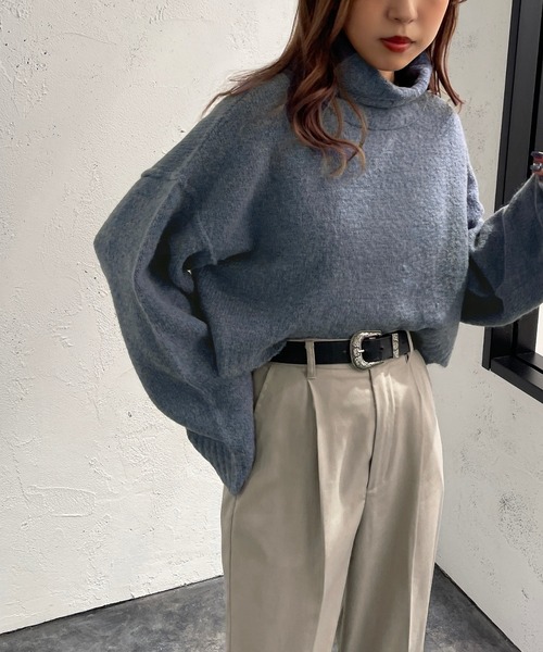 apres jour mignon(アプレジュールミニョン)の「ミックスタートルニット【ZOZOTOWN限定アイテム】(ニット/セーター・レディース・パープル/グリーン/ブラック系その他/ブルー系その他・X-LARGE/フリー)」の17枚目の写真