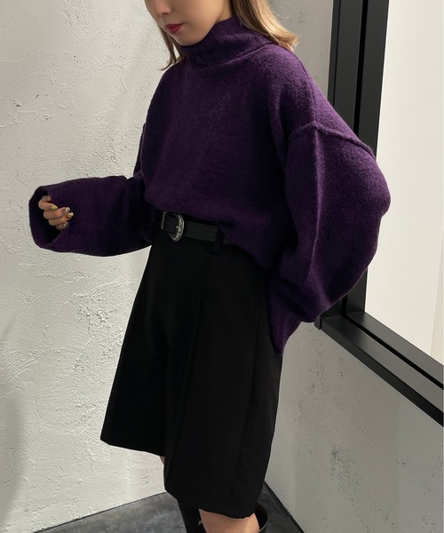 apres jour mignon(アプレジュールミニョン)の「ミックスタートルニット【ZOZOTOWN限定アイテム】(ニット/セーター・レディース・パープル/グリーン/ブラック系その他/ブルー系その他・X-LARGE/フリー)」の21枚目の写真