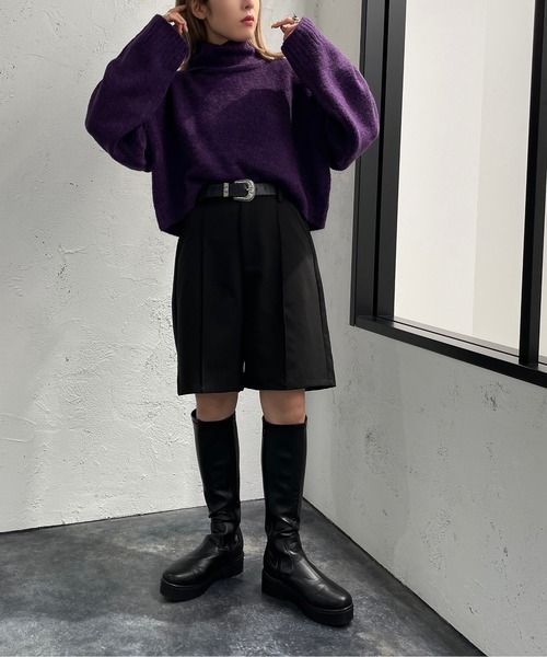 apres jour mignon(アプレジュールミニョン)の「ミックスタートルニット【ZOZOTOWN限定アイテム】(ニット/セーター・レディース・パープル/グリーン/ブラック系その他/ブルー系その他・X-LARGE/フリー)」の12枚目の写真