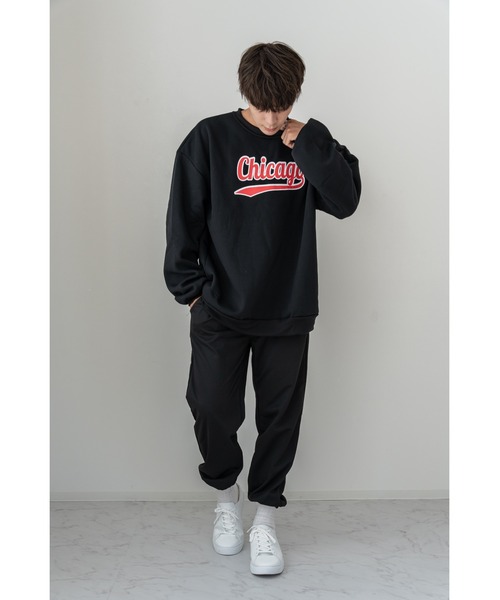 DEVICE(デバイス)の「Geographical Sweat オーバーサイズ プルオーバー カレッジロゴ ビッグシルエット スウェット トレーナー(スウェット・レディース・ブラック/ネイビー/グリーン/ブラック×ホワイト/グレー系その他/グレー系その他2/グレー系その他3/グリーン系1/グレー/トップグレー/ミックスグレー・FREE)」の15枚目の写真