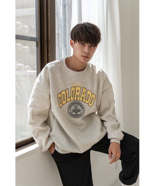 athletic wear MASON】別注オーバーカレッジスウェット グレー