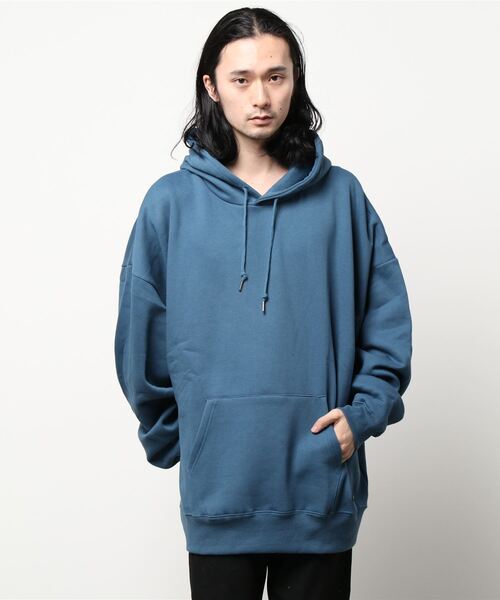 COLONY 2139(コロニートゥーワンスリーナイン)の「シリコンワッペンつき裏起毛BIGパーカー【セットアップ可能】(パーカー・メンズ・ライトグレー/ブルー/チャコールグレー/カーキ/ブラック・MEDIUM/X-LARGE/LARGE)」の12枚目の写真