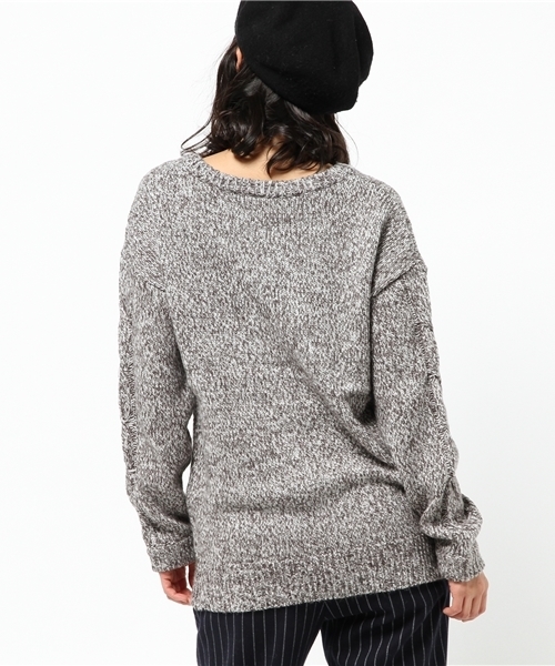 Heather（ヘザー）の「ACNYケーブルニットプルオーバー　558267（ニット/セーター・レディース・グレー系その他/サックスブルー/ライトイエロー・FREE）」の6枚目の写真