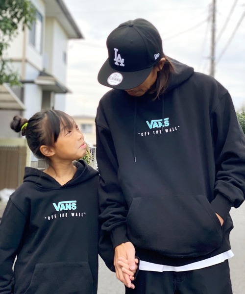 VANS/バンズ フーディー キッズ LEOPARD SQUARE HOODIE プル