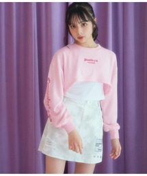 ANAP GｉRL | 刺繍ショートトップス×タンクトップセット(Tシャツ/カットソー)