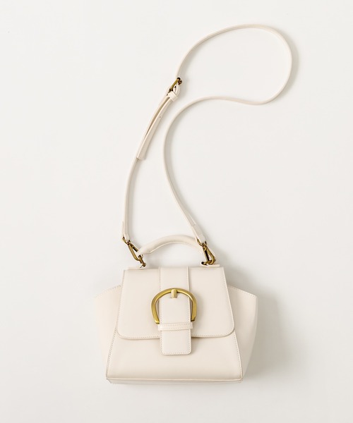 OLIVE des OLIVE(オリーブデオリーブ)の「ビッグバックルショルダー(ショルダーバッグ・レディース・オフホワイト/アイボリー/サックスブルー/ダークブラウン/キャメル・FREE)」の19枚目の写真