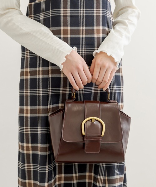 OLIVE des OLIVE(オリーブデオリーブ)の「ビッグバックルショルダー(ショルダーバッグ・レディース・オフホワイト/アイボリー/サックスブルー/ダークブラウン/キャメル・FREE)」の8枚目の写真