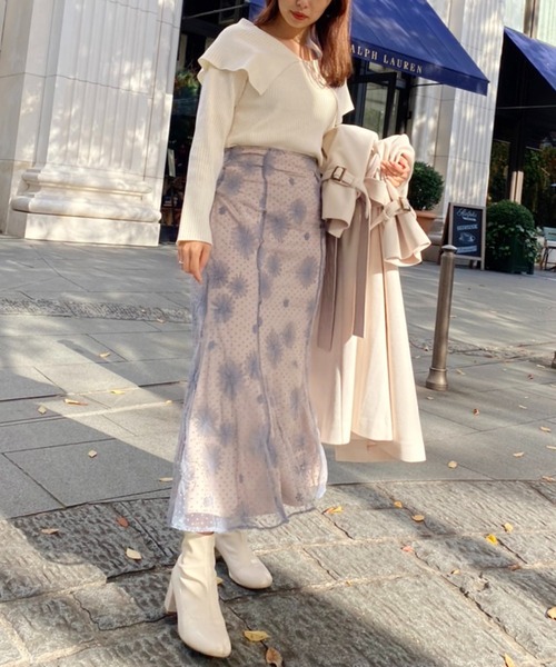 one after another NICE CLAUP（ワンアフターアナザーナイスクラップ）の「セーラーカラーニット（ニット/セーター・レディース・ブラック/アイボリー/ラベンダー/ホワイト系その他・FREE）」の14枚目の写真