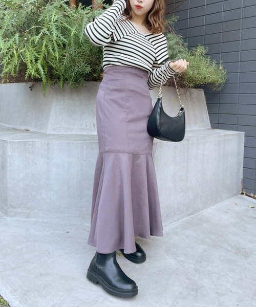 one after another NICE CLAUP（ワンアフターアナザーナイスクラップ）の「セーラーカラーニット（ニット/セーター・レディース・ブラック/アイボリー/ラベンダー/ホワイト系その他・FREE）」の7枚目の写真