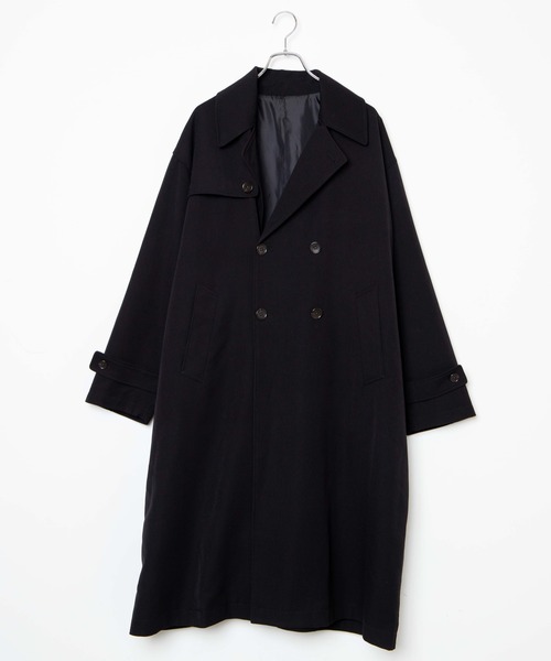 WEGO（ウィゴー）の「WEGO/ルーズチェスターコート（チェスターコート・メンズ・ブラック/ベージュ・MEDIUM/LARGE）」の19枚目の写真