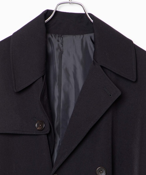 WEGO（ウィゴー）の「WEGO/ルーズチェスターコート（チェスターコート・メンズ・ブラック/ベージュ・MEDIUM/LARGE）」の10枚目の写真