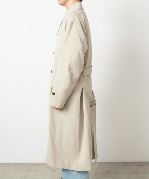 WEGO（ウィゴー）の「WEGO/ルーズチェスターコート（チェスターコート・メンズ・ブラック/ベージュ・MEDIUM/LARGE）」の16枚目の写真