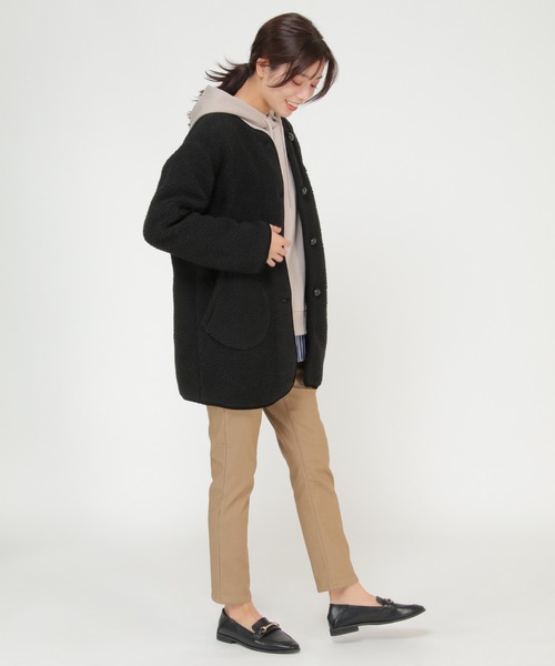 Vincent et Mireille（バンソンエミレイユ）の「Vincent et Mireille バンソンエミレイユ ブルゾン（ブルゾン・レディース・オフホワイト/ブラック・M）」の7枚目の写真