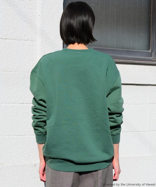 Johnbull Private labo(ジョンブルプライベートラボ)の「【+81BRANCA】カレッジスウェット / HAWAII(スウェット・レディース・グリーン・MEDIUM/X-LARGE)」の6枚目の写真