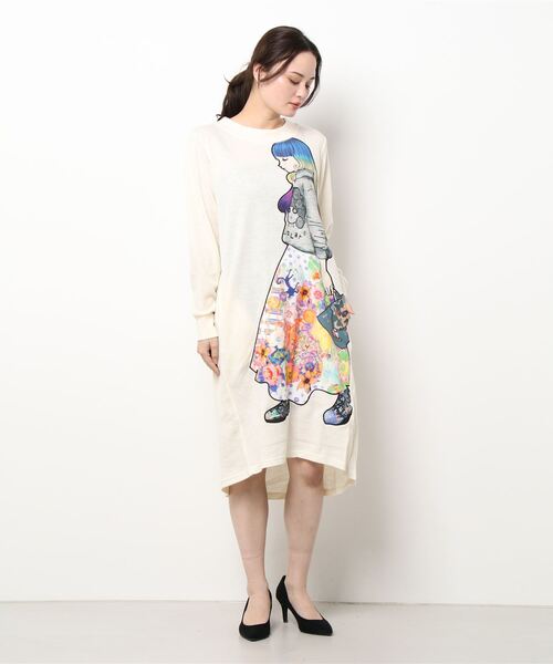 在庫限り品 女の子スタイリング柄アップリケニットワンピース ワンピース Scolar スカラー のファッション 安い 国 Arenatheatre Net