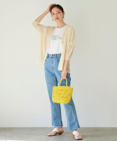 green label relaxing（グリーンレーベルリラクシング）の「HAND.M メッシュバッグ（ショルダーバッグ・レディース・シルバー/ダークグレー/イエロー/ホワイト・FREE）」の6枚目の写真