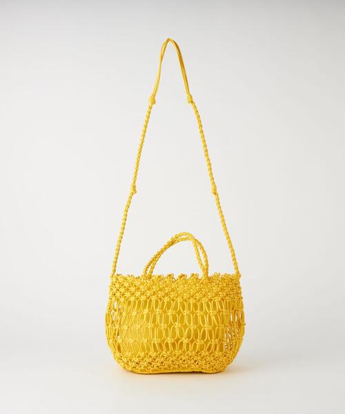 green label relaxing（グリーンレーベルリラクシング）の「HAND.M メッシュバッグ（ショルダーバッグ・レディース・シルバー/ダークグレー/イエロー/ホワイト・FREE）」の19枚目の写真