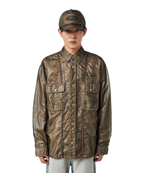 DIESEL(ディーゼル)の「メンズ シャツ ダブルシェル(シャツ/ブラウス・メンズ・カーキ/グレー・LARGE/SMALL/X-SMALL/XX-LARGE/MEDIUM/X-LARGE)」の20枚目の写真