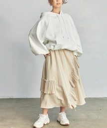 【華やかなボリューム】フリル切替スカート