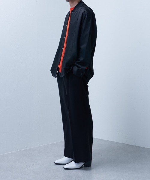 Lui's（ルイス）の「【SILLIS / シリス】 スタジアムジャケット（スタジャン・メンズ・ブラック/グレー・44/46）」の3枚目の写真