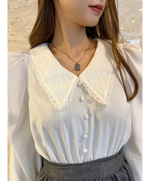 EATME（イートミー）の「クロスローズプレートネックレス（ネックレス・レディース・ブラック/シルバー・FREE）」の5枚目の写真