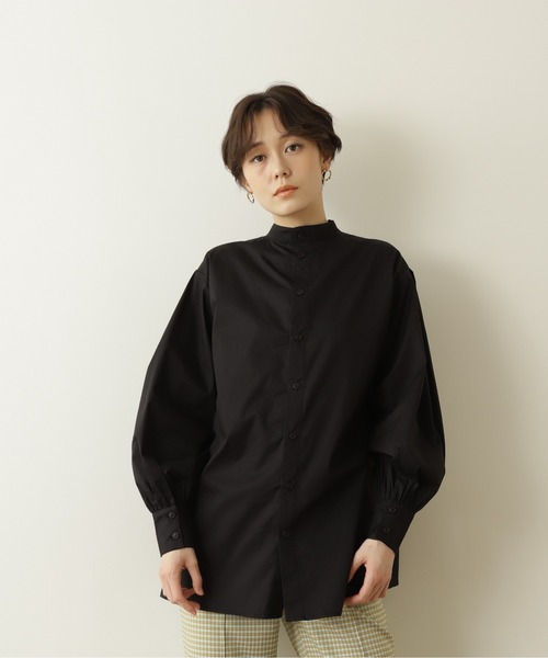 N.（N. Natural Beauty Basic）（エヌエヌナチュラルビューティーベーシック）の「◆レースカラーチュニックブラウス（Tシャツ/カットソー・レディース・ブラック/オフホワイト/ブルー・MEDIUM）」の16枚目の写真