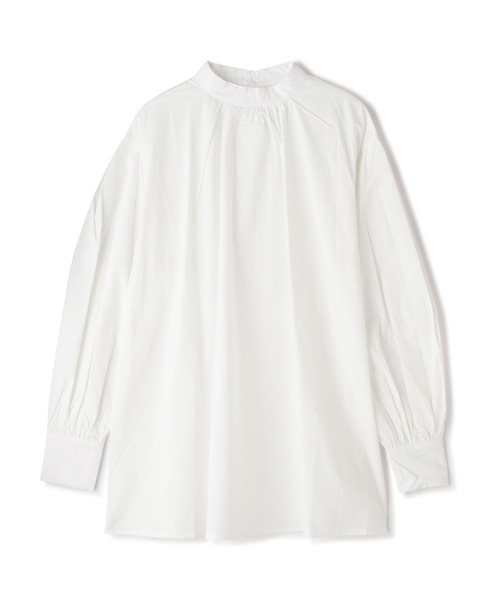 N.（N. Natural Beauty Basic）（エヌエヌナチュラルビューティーベーシック）の「◆レースカラーチュニックブラウス（Tシャツ/カットソー・レディース・ブラック/オフホワイト/ブルー・MEDIUM）」の9枚目の写真