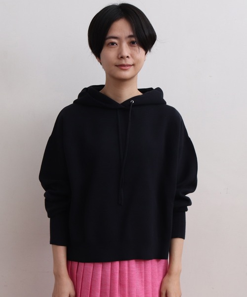 aimer le mieux(エメルミュー)の「aimer COTTONミラノリブフードプルオーバー(パーカー・レディース・グレー/イエロー/ダークネイビー・FREE)」の14枚目の写真