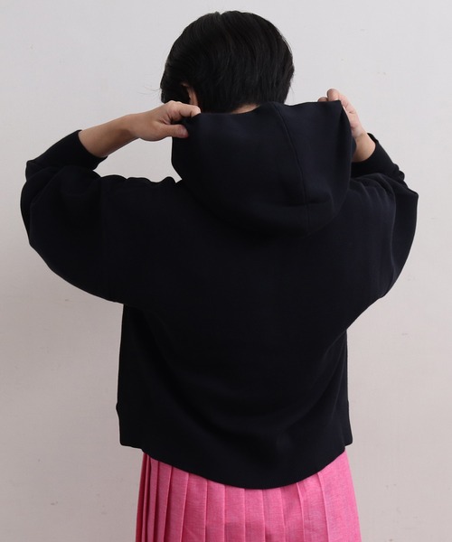 aimer le mieux(エメルミュー)の「aimer COTTONミラノリブフードプルオーバー(パーカー・レディース・グレー/イエロー/ダークネイビー・FREE)」の17枚目の写真