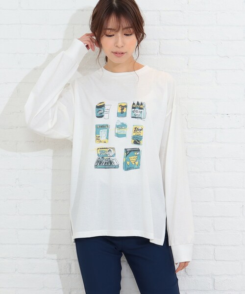 SHOO・LA・RUE（シューラルー）の「◆パーソンズコラボプリントロンT（Tシャツ/カットソー・レディース・ホワイト系/ホワイト系その他/ホワイト系その他4・04/03/02）」の2枚目の写真