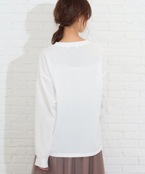 SHOO・LA・RUE（シューラルー）の「◆パーソンズコラボプリントロンT（Tシャツ/カットソー・レディース・ホワイト系/ホワイト系その他/ホワイト系その他4・04/03/02）」の6枚目の写真