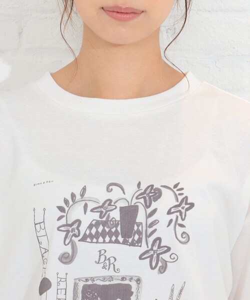 SHOO・LA・RUE（シューラルー）の「◆パーソンズコラボプリントロンT（Tシャツ/カットソー・レディース・ホワイト系/ホワイト系その他/ホワイト系その他4・04/03/02）」の7枚目の写真