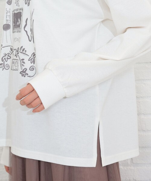 SHOO・LA・RUE（シューラルー）の「◆パーソンズコラボプリントロンT（Tシャツ/カットソー・レディース・ホワイト系/ホワイト系その他/ホワイト系その他4・04/03/02）」の8枚目の写真