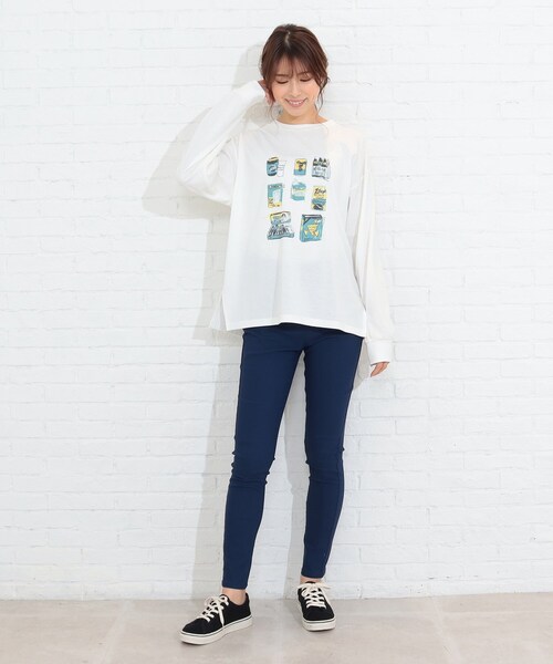 SHOO・LA・RUE（シューラルー）の「◆パーソンズコラボプリントロンT（Tシャツ/カットソー・レディース・ホワイト系/ホワイト系その他/ホワイト系その他4・04/03/02）」の19枚目の写真