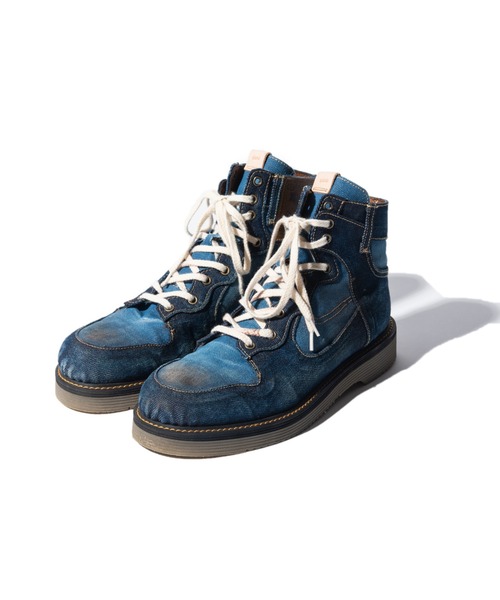glamb（グラム）の「Denim Basket Shoes / デニムバスケットシューズ（スニーカー・メンズ・インディゴブルー/ブラック・2/3/4/1）」の21枚目の写真