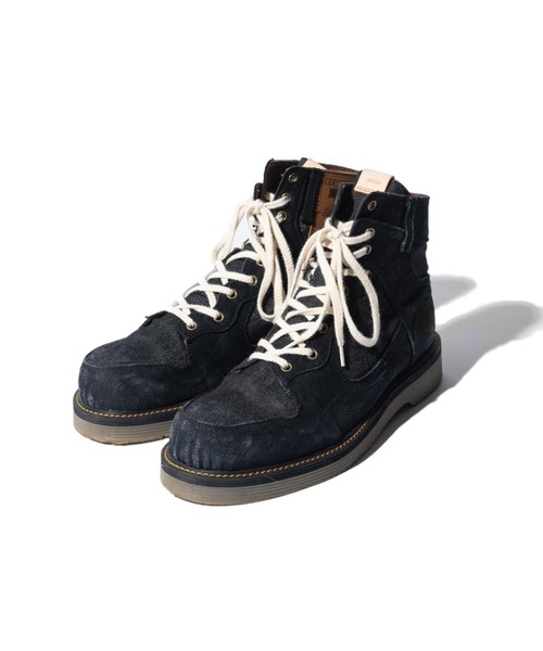 glamb（グラム）の「Denim Basket Shoes / デニムバスケットシューズ（スニーカー・メンズ・インディゴブルー/ブラック・2/3/4/1）」の15枚目の写真