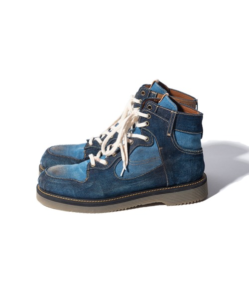 glamb（グラム）の「Denim Basket Shoes / デニムバスケットシューズ（スニーカー・メンズ・インディゴブルー/ブラック・2/3/4/1）」の9枚目の写真