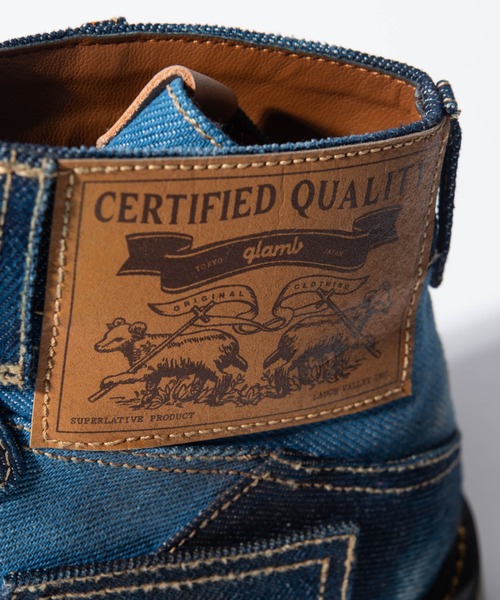 glamb（グラム）の「Denim Basket Shoes / デニムバスケットシューズ（スニーカー・メンズ・インディゴブルー/ブラック・2/3/4/1）」の16枚目の写真