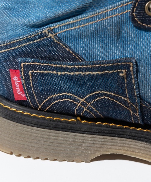 glamb（グラム）の「Denim Basket Shoes / デニムバスケットシューズ（スニーカー・メンズ・インディゴブルー/ブラック・2/3/4/1）」の7枚目の写真
