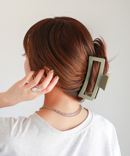 セール】ワイドスクエアヘアクリップ（バレッタ/ヘアクリップ