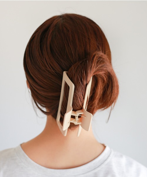 セール】ワイドスクエアヘアクリップ（バレッタ/ヘアクリップ
