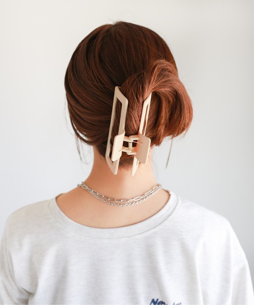 バレッタ セール】ワイドスクエアヘアクリップ（バレッタ/ヘアクリップ